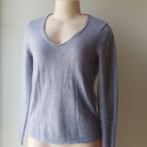 Old Navy V-Neck Soft Grey Tunic Sweater
